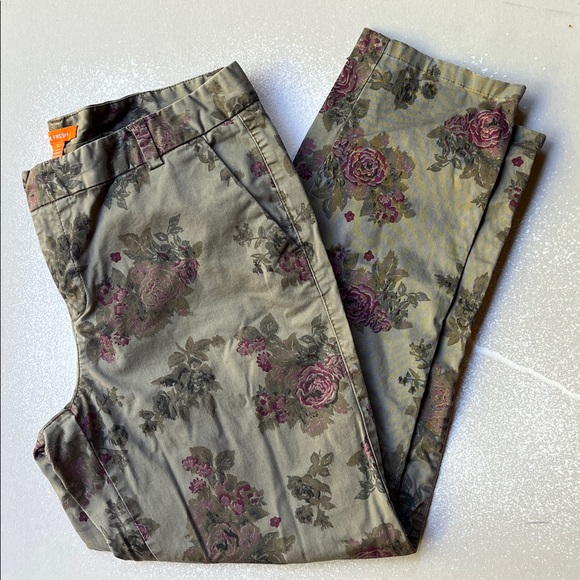 Joe Fresh Pants - Joe Fresh Khaki Floral Pants